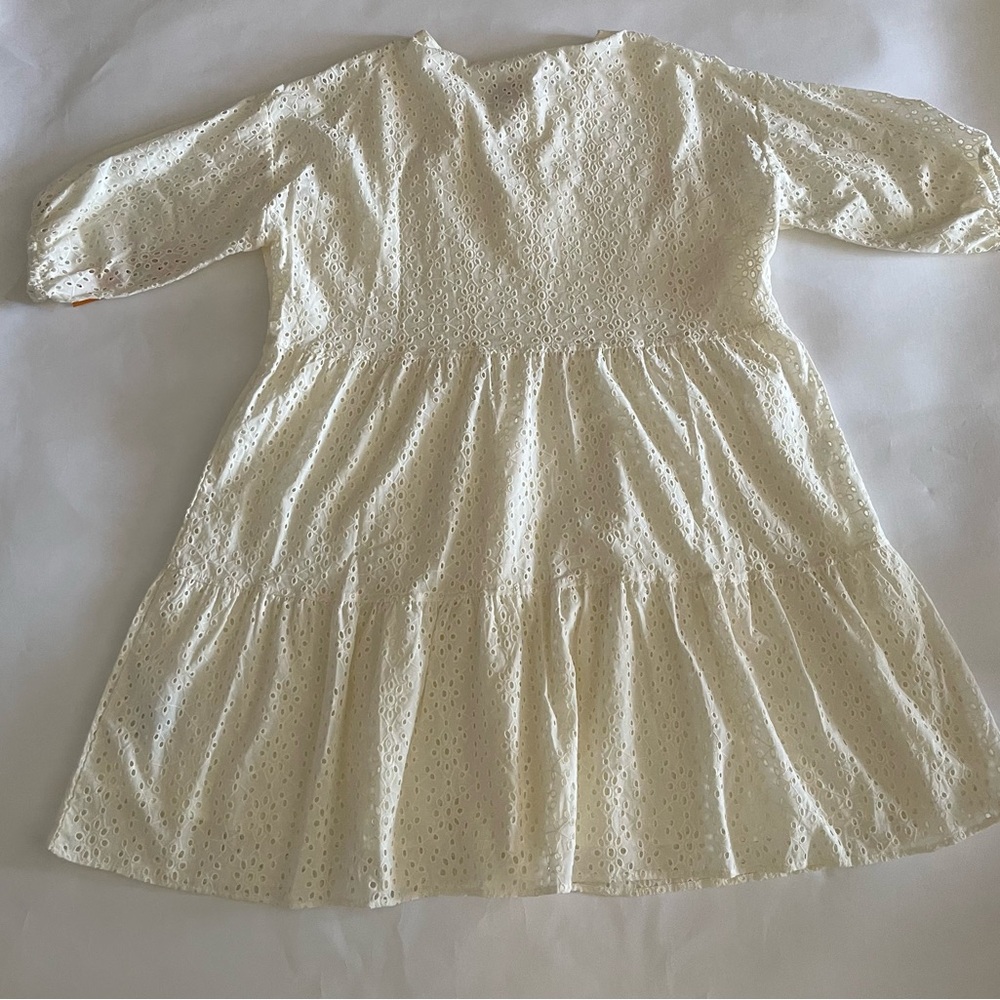 Ruby Rd Ivory Eyelet Tiered Ruffle Mini Dress - Picture 3 of 5